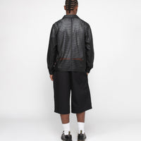 ZIP SHIRT PERFORATED LEATHER