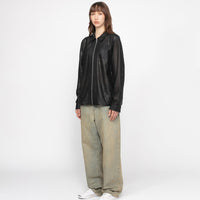 ZIP SHIRT PERFORATED LEATHER