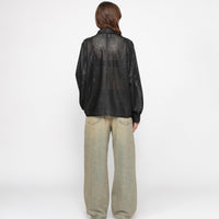 ZIP SHIRT PERFORATED LEATHER
