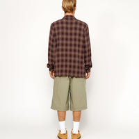 ZIP SHIRT TWISTED YARN PLAID