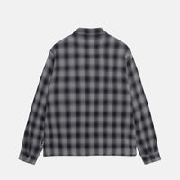 ZIP SHIRT TWISTED YARN PLAID