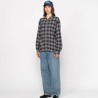 ZIP SHIRT TWISTED YARN PLAID