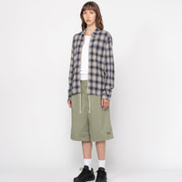 ZIP SHIRT TWISTED YARN PLAID