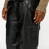 MILITARY CARGO LEATHER PANT