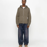 CHUNKY KNIT ZIP HOODIE