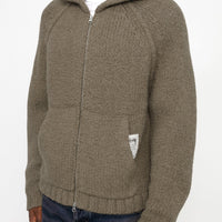 CHUNKY KNIT ZIP HOODIE
