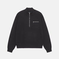 HALF ZIP MOCK NECK SWEATER