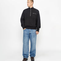 HALF ZIP MOCK NECK SWEATER