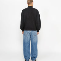 HALF ZIP MOCK NECK SWEATER