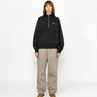 HALF ZIP MOCK NECK SWEATER