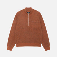 HALF ZIP MOCK NECK SWEATER