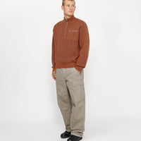 HALF ZIP MOCK NECK SWEATER