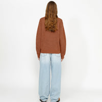 HALF ZIP MOCK NECK SWEATER
