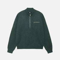 HALF ZIP MOCK NECK SWEATER