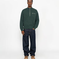 HALF ZIP MOCK NECK SWEATER