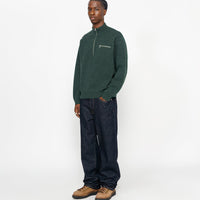 HALF ZIP MOCK NECK SWEATER