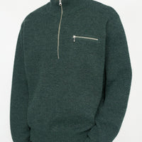 HALF ZIP MOCK NECK SWEATER