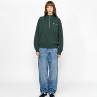 HALF ZIP MOCK NECK SWEATER