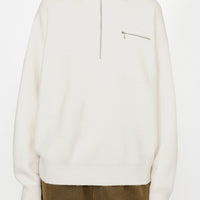 HALF ZIP MOCK NECK SWEATER