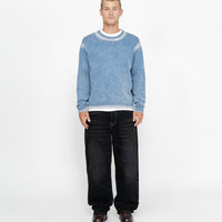 FADED COTTON KNIT CREW