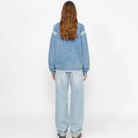 FADED COTTON KNIT CREW