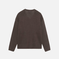 EMBROIDERED V-NECK LOGO SWEATER
