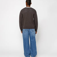 EMBROIDERED V-NECK LOGO SWEATER