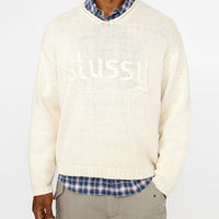 EMBROIDERED V-NECK LOGO SWEATER