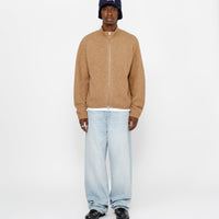 FULL ZIP BRUSHED MERINO SWEATER