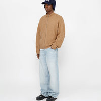 FULL ZIP BRUSHED MERINO SWEATER