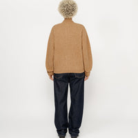 FULL ZIP BRUSHED MERINO SWEATER