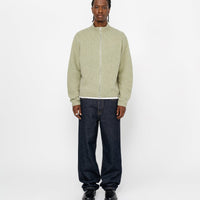 FULL ZIP BRUSHED MERINO SWEATER