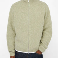 FULL ZIP BRUSHED MERINO SWEATER
