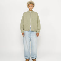 FULL ZIP BRUSHED MERINO SWEATER