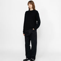 WAFFLE KNIT CASHMERE CREW