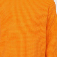 WAFFLE KNIT CASHMERE CREW