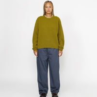 WAFFLE KNIT CASHMERE CREW