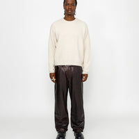 WAFFLE KNIT CASHMERE CREW