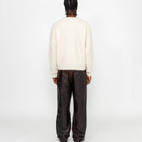 WAFFLE KNIT CASHMERE CREW