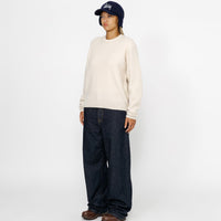 WAFFLE KNIT CASHMERE CREW