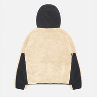 SHERPA PANELED HOODED JACKET