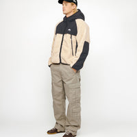 SHERPA PANELED HOODED JACKET