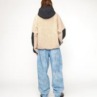 SHERPA PANELED HOODED JACKET