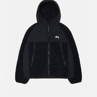 SHERPA PANELED HOODED JACKET