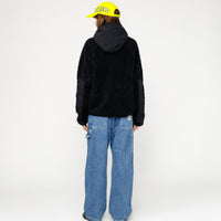 SHERPA PANELED HOODED JACKET
