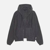 WAFFLE LINED ZIP HOODIE