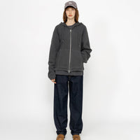 WAFFLE LINED ZIP HOODIE