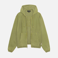 WAFFLE LINED ZIP HOODIE