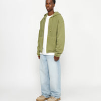 WAFFLE LINED ZIP HOODIE