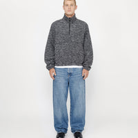 WOOL BLEND SHERPA MOCK NECK